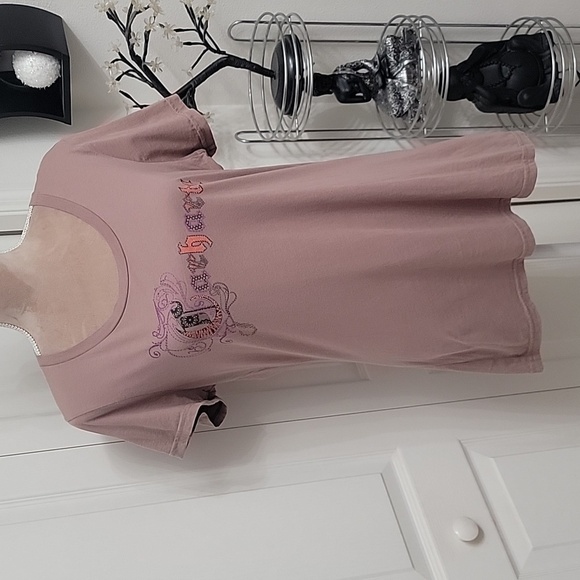 Carhartt, Size L, Purplish-Brown Logo Tee Shirt, Short Sleeve, Excellent Cond. - Picture 1 of 9